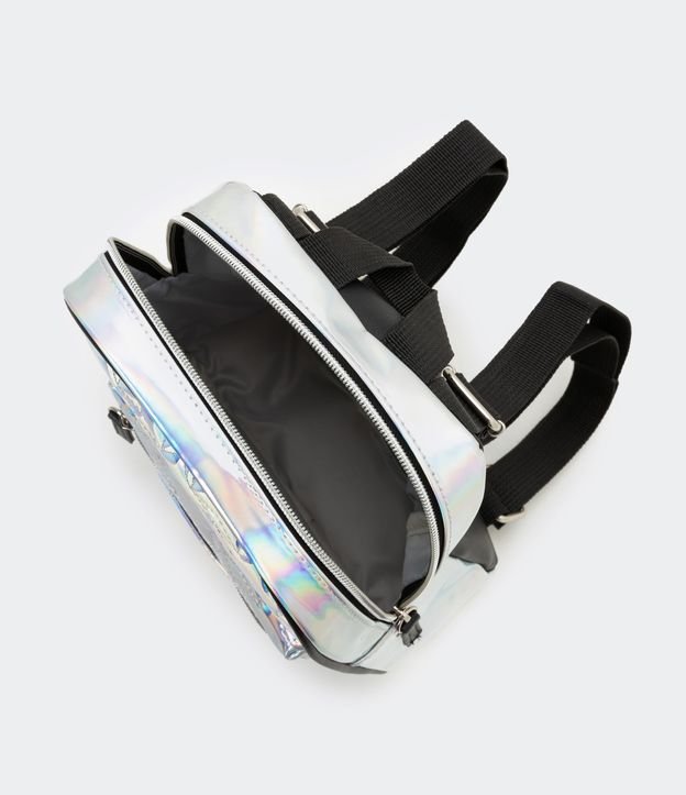 Bolso Infantil Mini Bag Holográfica con Matelassê de Estrellas Plata 2