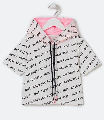 blusa capuz estampada