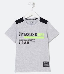 Camiseta Infantil com Estampa Neon - Tam 5 a 14 anos