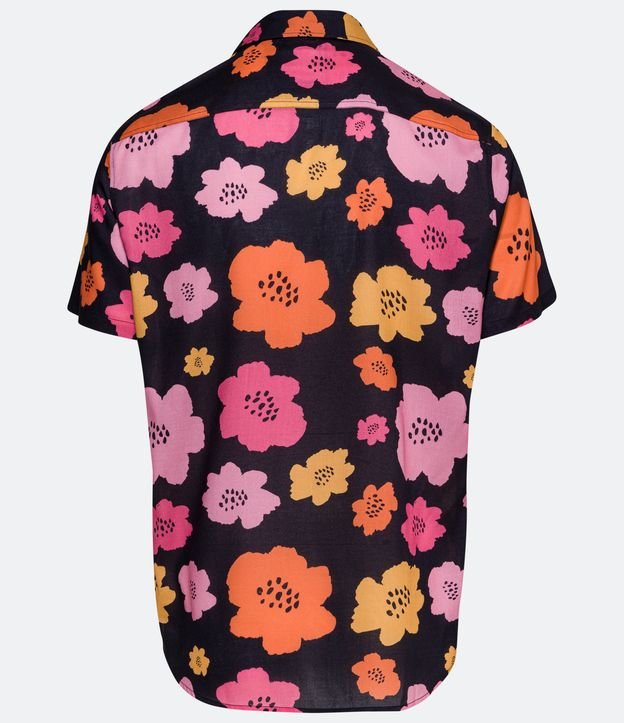 Camisa Manga Curta em Viscose com Estampa Floral 6