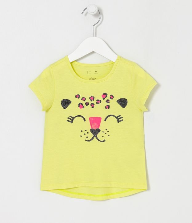Blusa Infantil con Estampado de Leopardo - Talle 1 a 5 años Amarillo 1