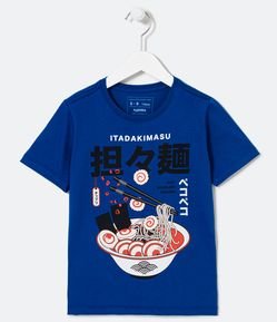 Camiseta Infantil com Estampa de Alimento Japonês - Tam 5 a 14 anos