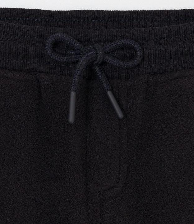 Pantalón Infantil en Fleece Básica - Talle 1 a 5 años Negro 3