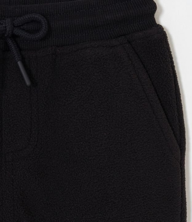 Pantalón Infantil en Fleece Básica - Talle 1 a 5 años Negro 4