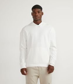 Blusão Oversized em Algodão com Capuz e Bolso Canguru