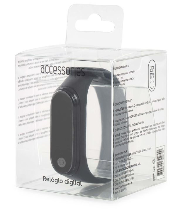 Relógio Digital Touro Boots Pulseira Silicone Preto - Compre Agora