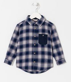 Camisa Infantil em Algodão Xadrez - Tam 1 a 5 anos