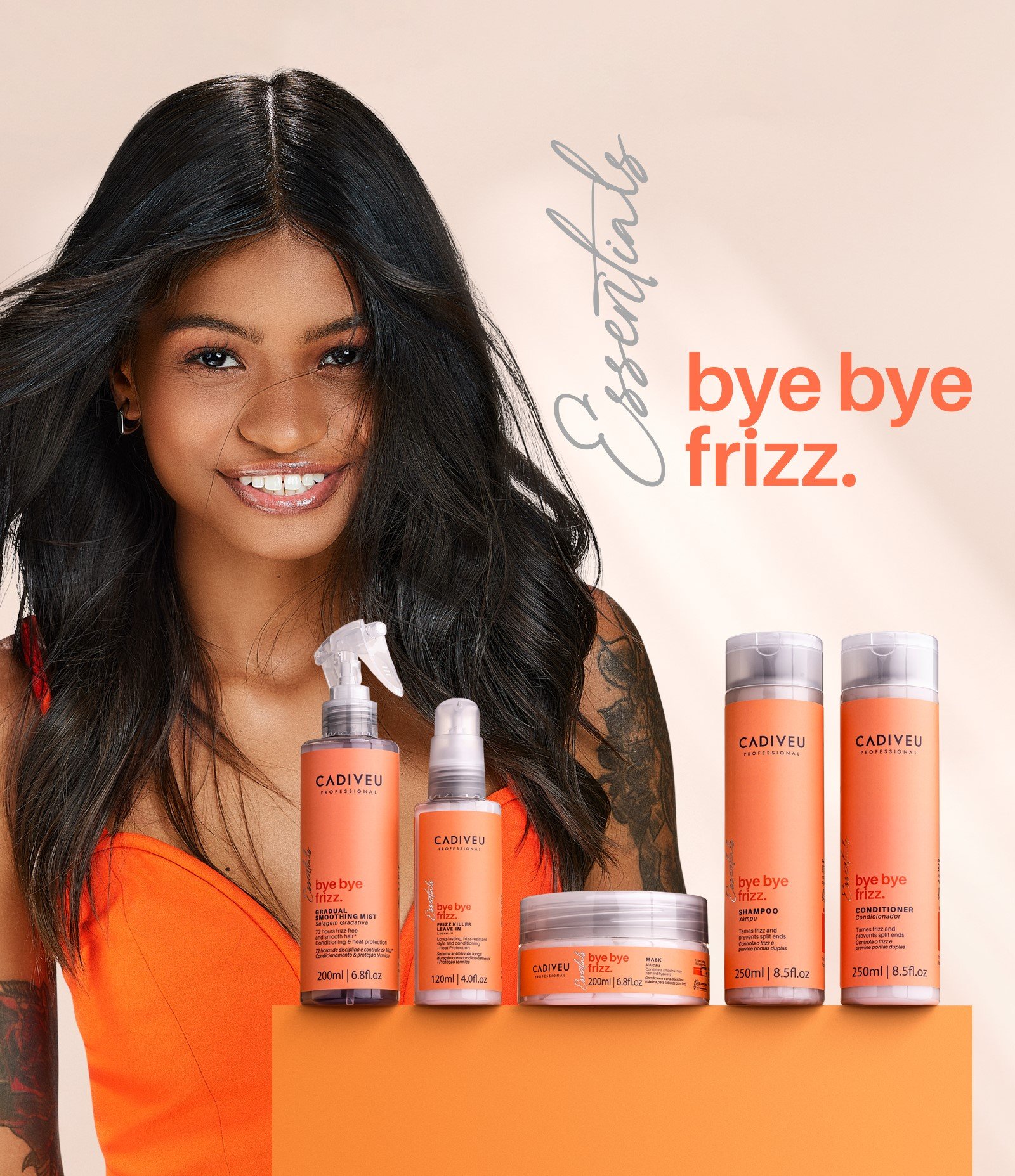 Mascara Capilar Bye Bye Frizz Cadiveu 200ml 9