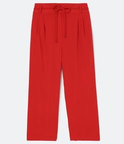 Calça Pantalona em Crepe com Cordão para Amarração Curve & Plus Size