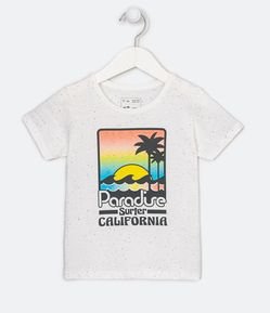 Camiseta Infantil em Algodão com Estampa Paisagem "Paradise California" - Tam 1 a 5 anos