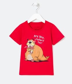 Camiseta Infantil com Estampa de Leão Marinho - Tam 1 a 5 anos