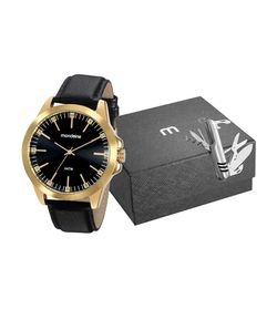 Kit Relógio Mondaine Masculino com Pulseira em Aço Prata e Caixa em Metal Prata 99515GPMVDH1K
