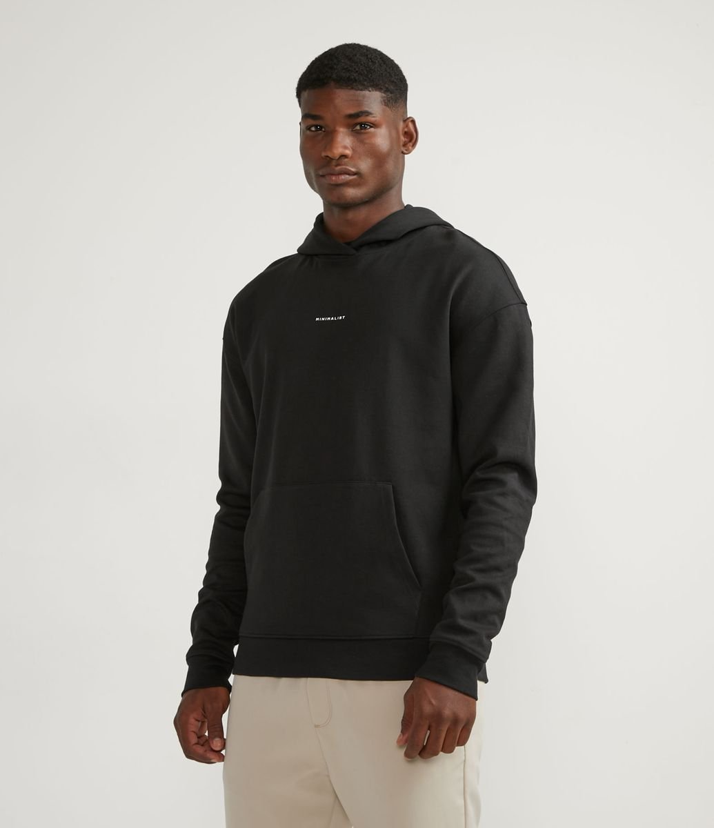 minimalist pullover moletom com capuz