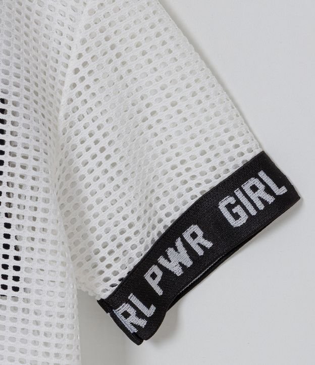 Blusa Alargada Infantil en Tela con Top por Bajo - Talle 5 a 14 años Blanco 5