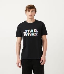 Camiseta em Meia Malha com Estampa Star Wars