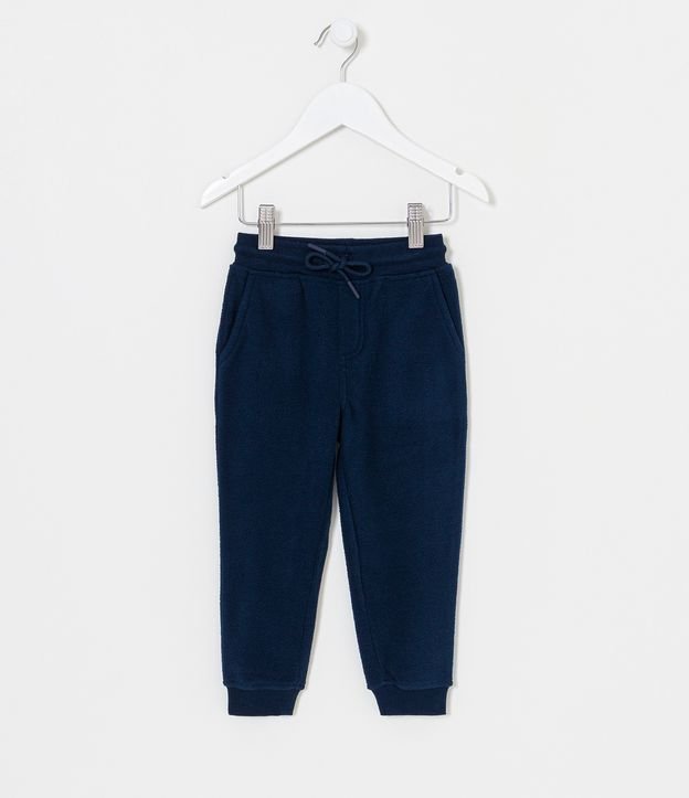 Pantalón Infantil en Fleece Básico - Talle 1 a 5 años Azul 1