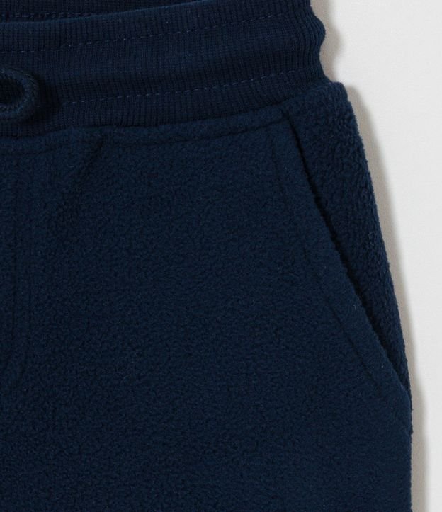Pantalón Infantil en Fleece Básico - Talle 1 a 5 años Azul 4