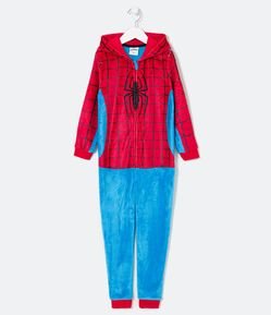 Pijama Jumper Infantil en Fleece con Estampado Hombre Araña - Talle 1 a 14 años