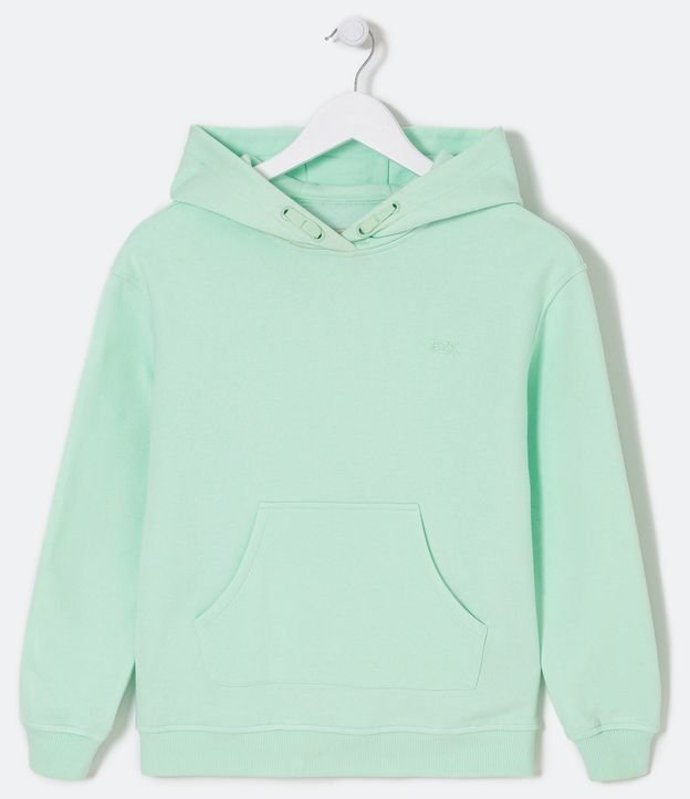 Sudadera Infantil en Algodón con Capucha y Bolsillo Canguro - Talle 5 a 14 años Azul 1