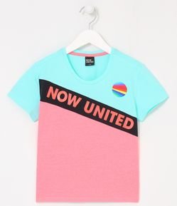 Blusa Infantil Cropped com Estampa do Logo Now United - Tam 9 a 14 anos