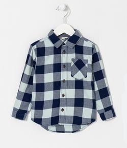 Camisa Infantil em Flanela Xadrez - Tam 1 a 5 anos