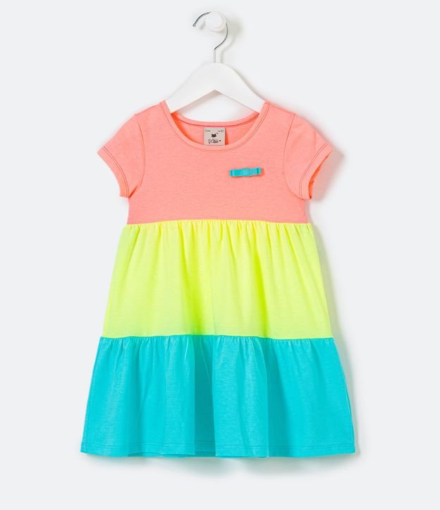 Vestido Infantil Marias con Lazo en Cinta de Gros - Talle 1 a 5 años Multicolores 1