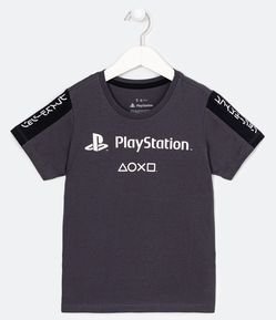 Camiseta Infantil com Estampa Playstation - Tam 5 a 14 anos