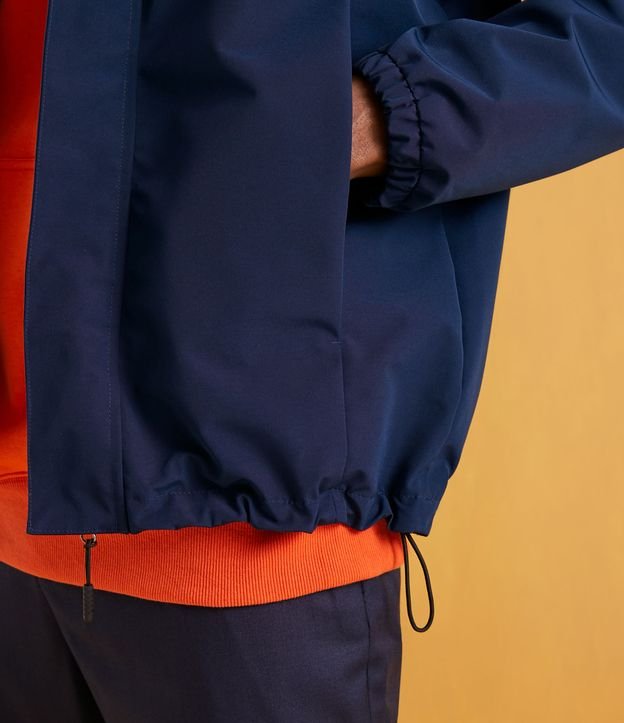 Campera con Capucha Manga Larga y Barra Ajustable Azul 4