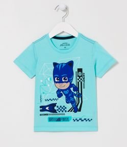 Camiseta Infantil com Estampa Catboy de PJ Masks - Tam 1 a 5 anos