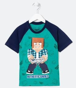 Camiseta Infantil com Estampa Authentic Games - Tam 5 a 14 anos