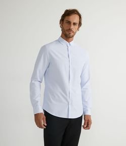 Camisa Slim Manga Larga con Estampado Cuadrillé