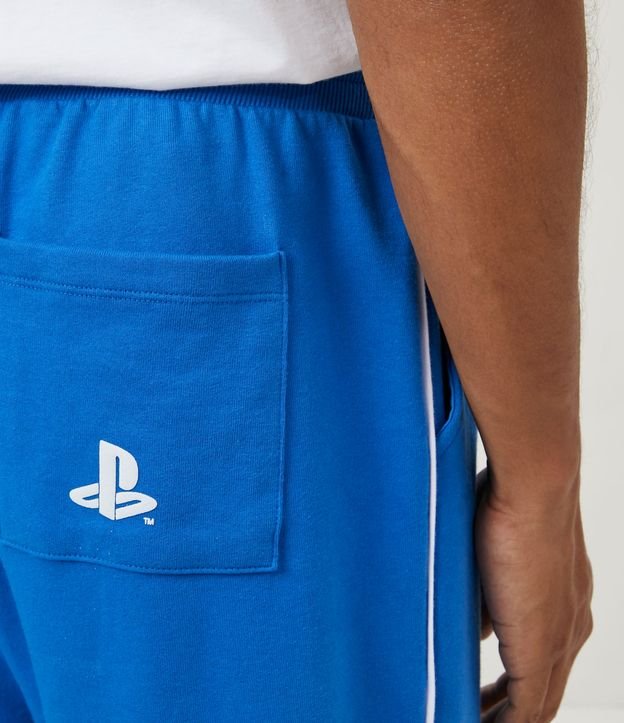 Pantalón Jogger en Algodón Estampado PlayStation Azul 6