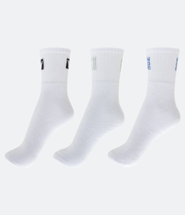 Kit de 3 Pares de Meia em Algodão Hang Loose
