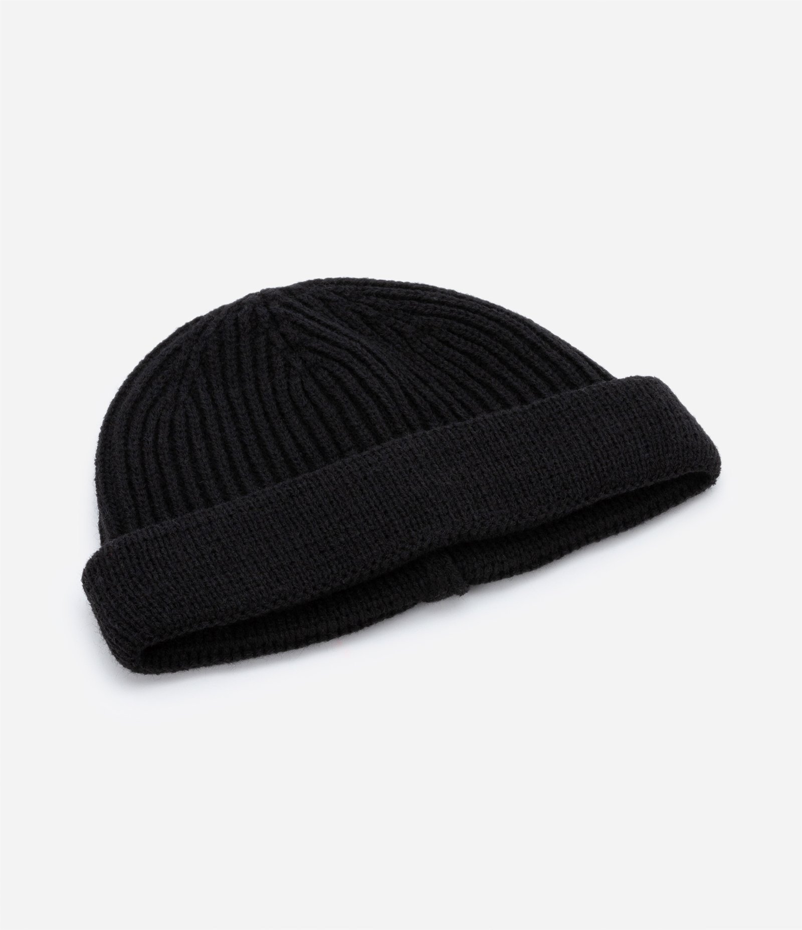 Touca Lenhador em Lã Acrílica com Dobra e sem Costura Preto 3