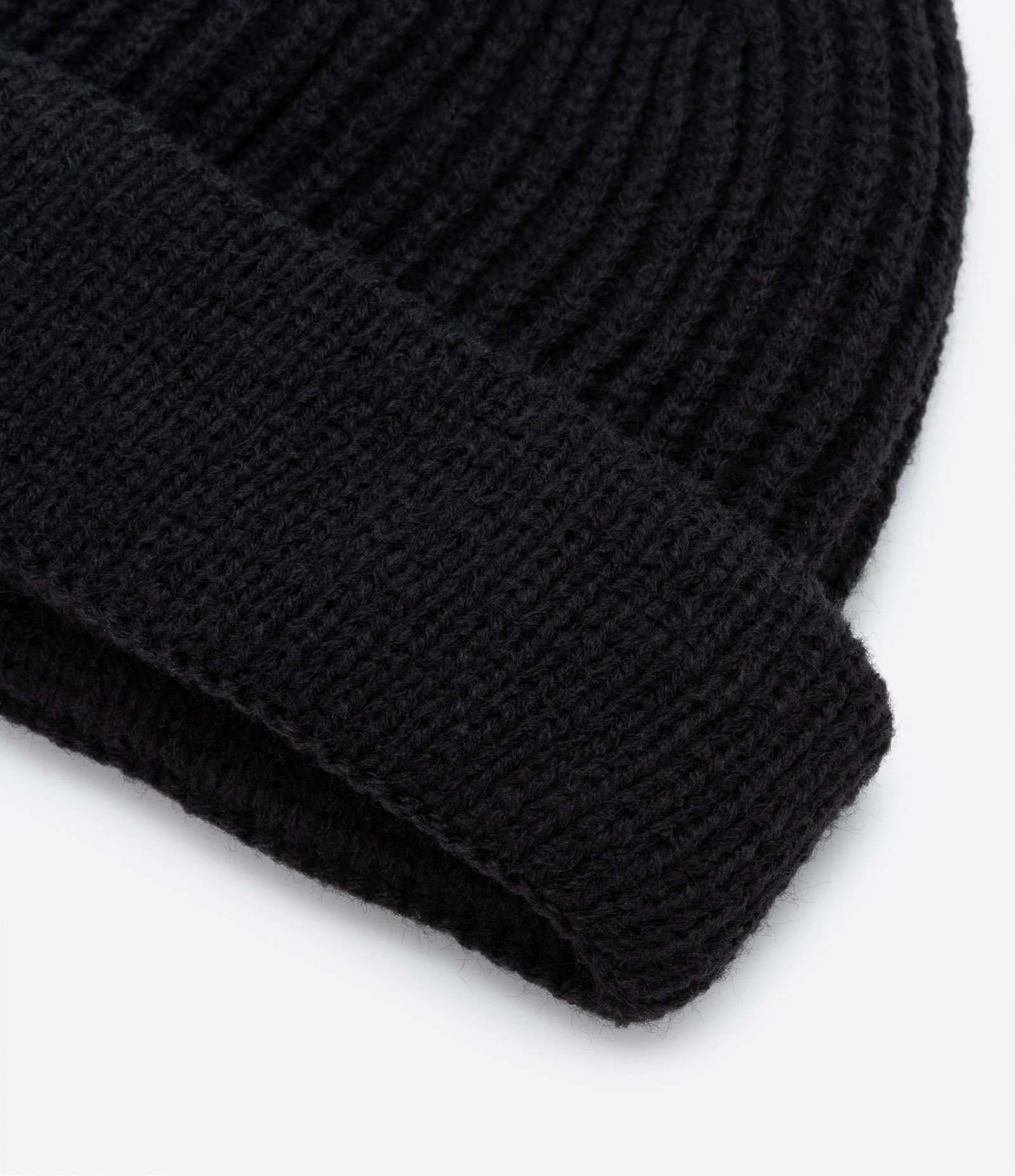 Touca Lenhador em Lã Acrílica com Dobra e sem Costura Preto 4
