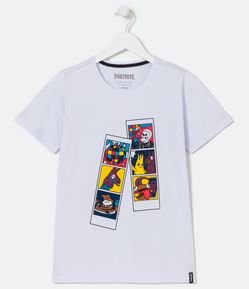 Camiseta Infantil com Estampa Fortnite - Tam P ao G