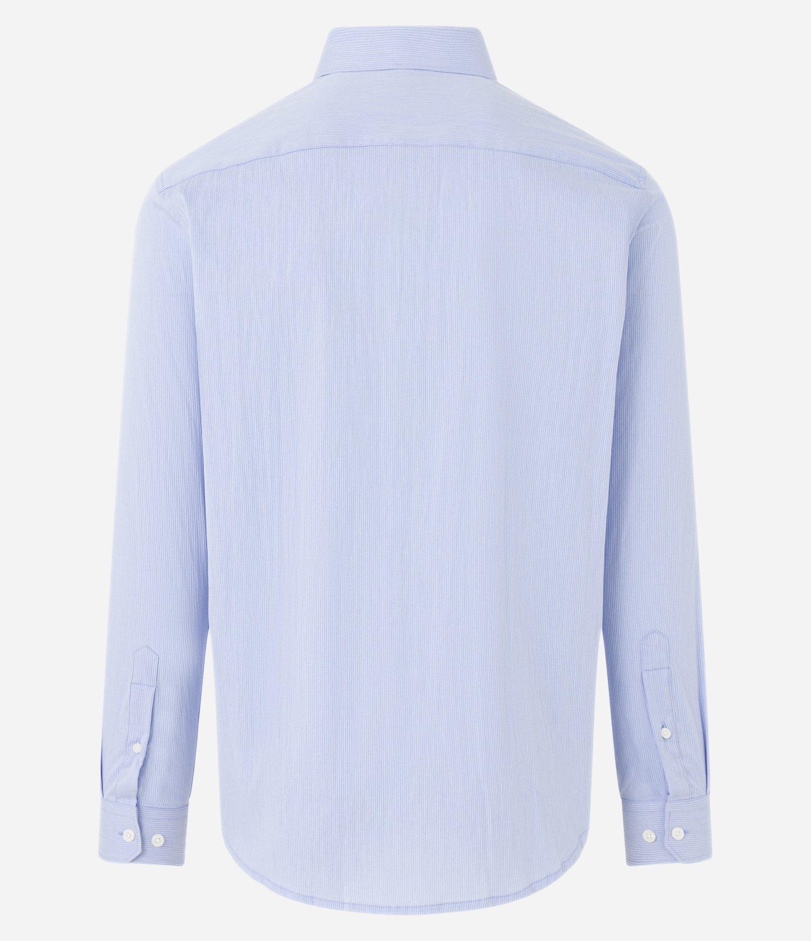 Camisa Regular Social em Algodão com Textura de Listras Azul Claro 8