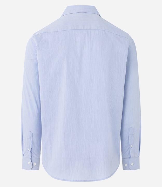 Camisa Plus Size Masculina Oxford Azul Claro Mais Pano