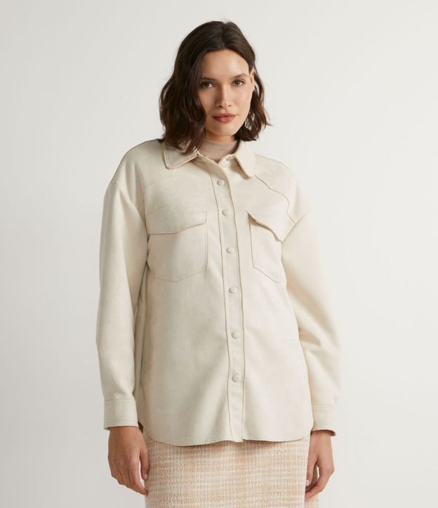 Camisa Manga Longa com Maxi Bolsos