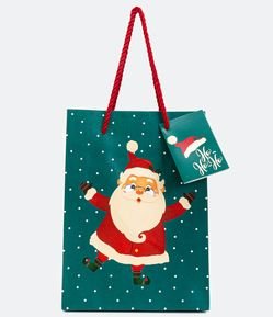 Embalagem de Presente com Estampa Papai Noel Natal 2021