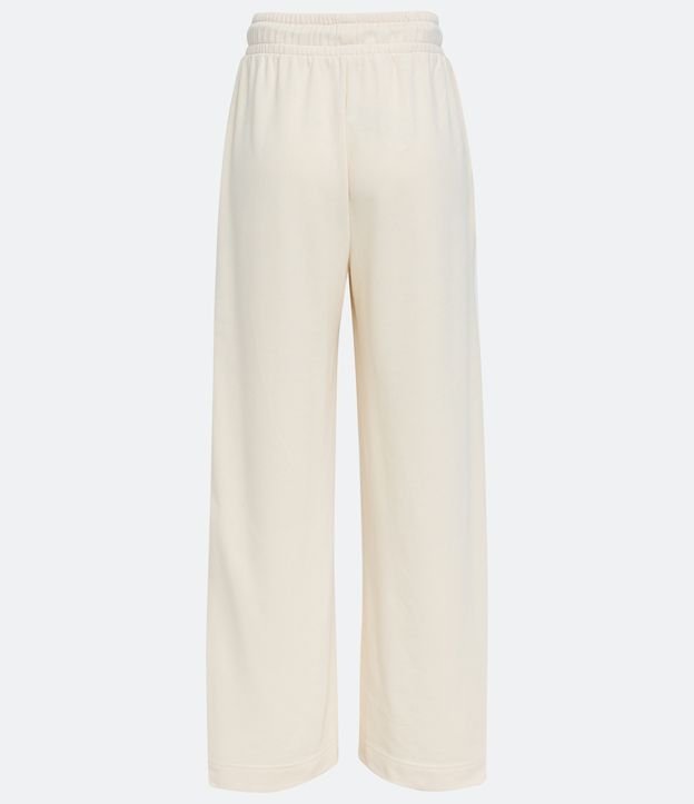 Pantalón Amplio en Algodón con Cintura Elástica Comfy Beige 6