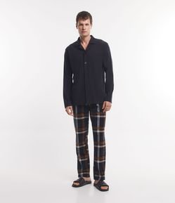 Calça de Pijama com Estampa Xadrez Grid