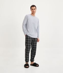 Pantalón de Pijama Estampado de Cuadros