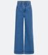 Imagem miniatura do produto Pantalón Wide Leg Jeans con Elástico en la Cintura Azul 6