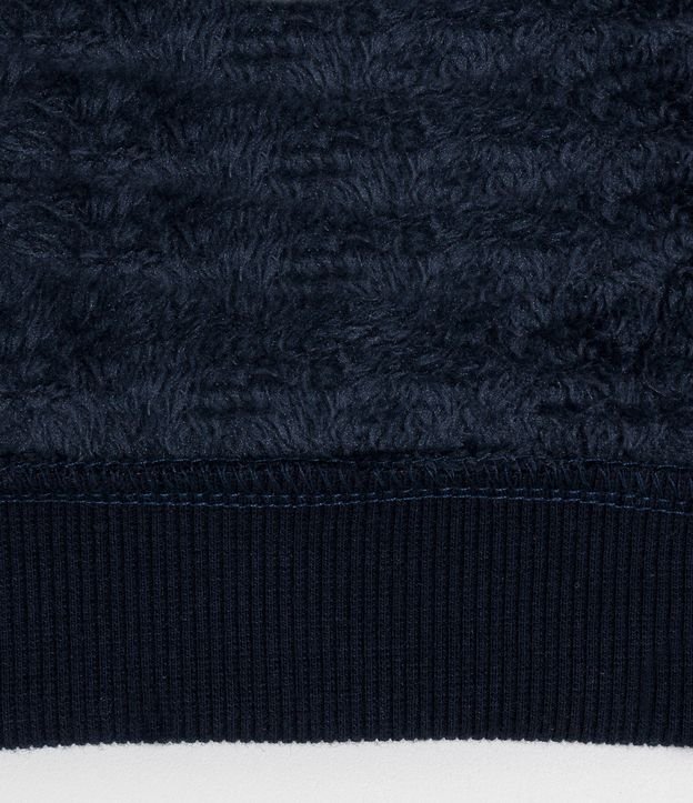 Buzo Infantil en Fleece con Bordado Carita de Tigre - Talle 0 a 18 meses Azul 5
