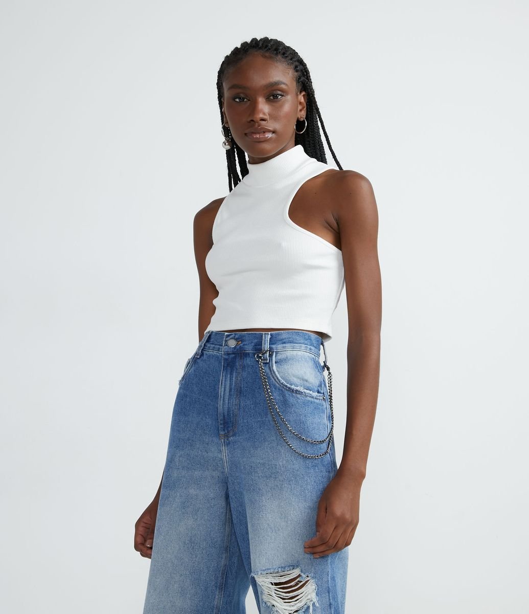 blusa gola alta feminina zara
