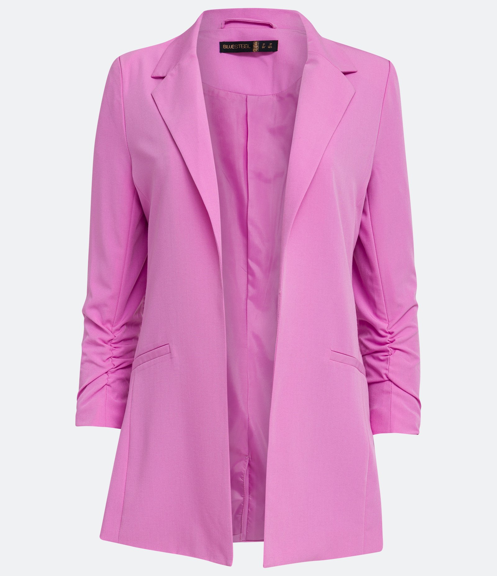 Blazer Alfaiataria Alongado em Crepe com Franzidos nos Punhos 6