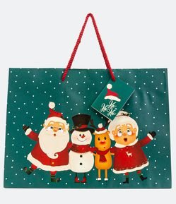 Embalagem de Presente com Estampa Papai Noel e Amigos Natal 2021