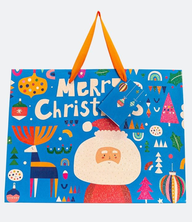 Embalagem de Presente com Estampa Papai Noel Gráfico Natal 2021