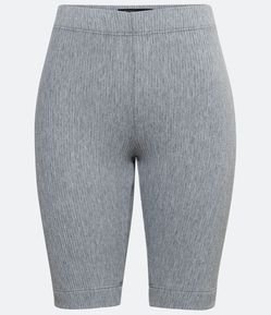 Bermuda Ciclista Canelada com Cós Elástico